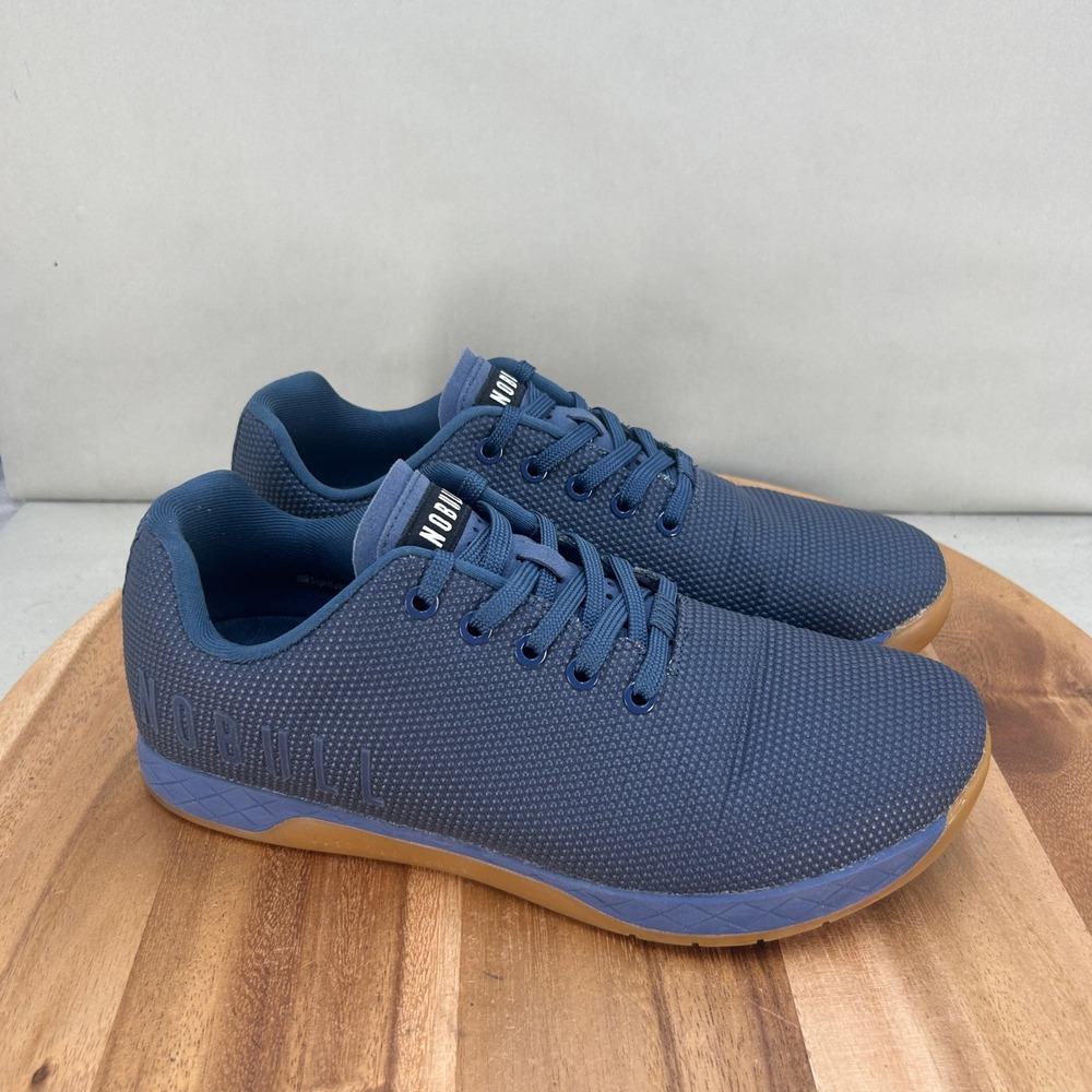NOBULL SuperFabric Trainer Deep Blue Gum Soles Mens 10 Training Shoe Gym Workout
